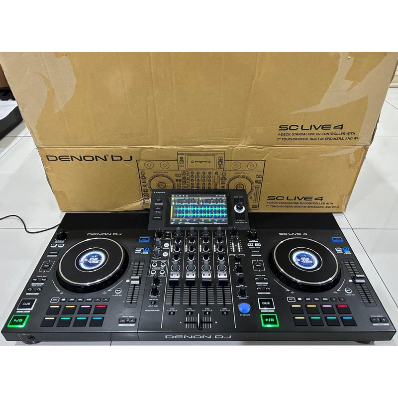 Alat DJ Denon SC Live 4 Touchscreen Fullset Box Controller DJ Built In Speaker Like Pioneer DJ XDJ R