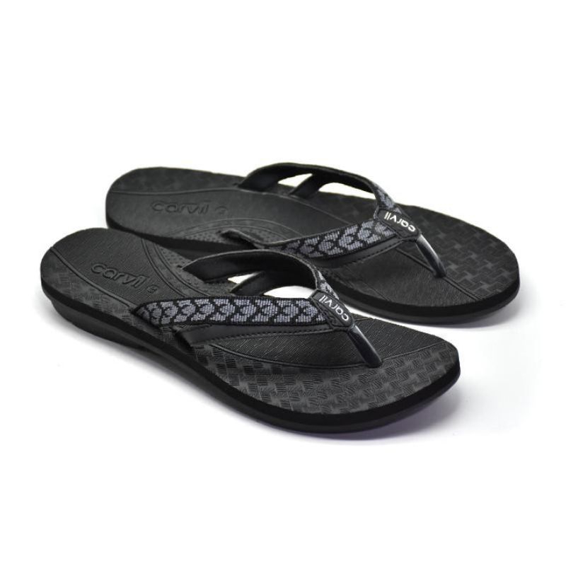 Sandal Jepit Wanita Dewasa Carvil Tressa L Grey Sponge