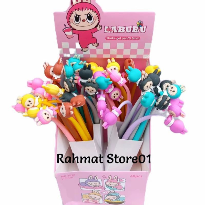 

promo 1pcs pulpen gel kepala labubu/pena viral