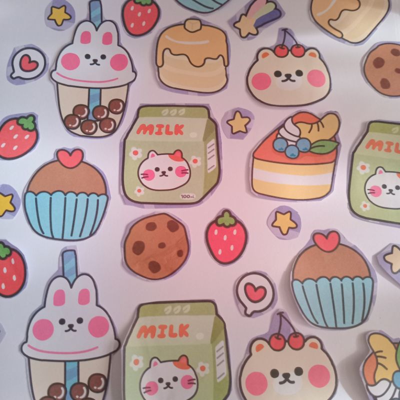 

STIKER CAKE MILK BISCUIT