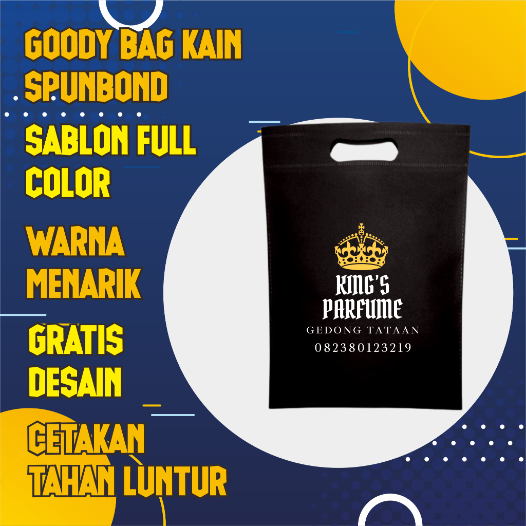 

TAS KAIN SPUNDBOUND BAG GOODYBAG SABLON LOGO CUSTOM