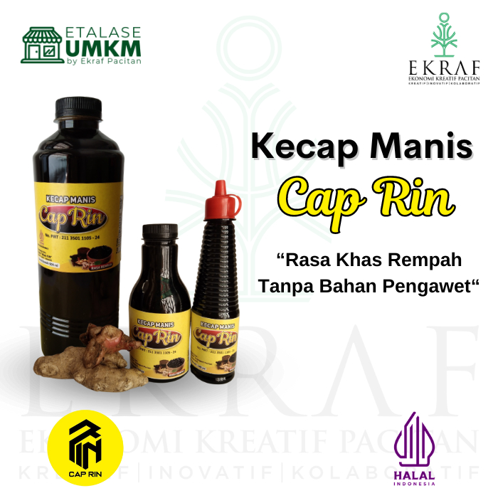 

Kecap Manis CAP RIN Rasa Khas Rempah Pacitan Tanpa Pengawet Bahan Lokal Berkualitas