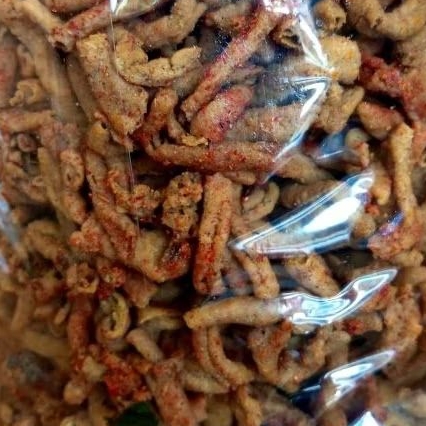 

Keripik Usus Rasa Pedas Chili Kering 250gr