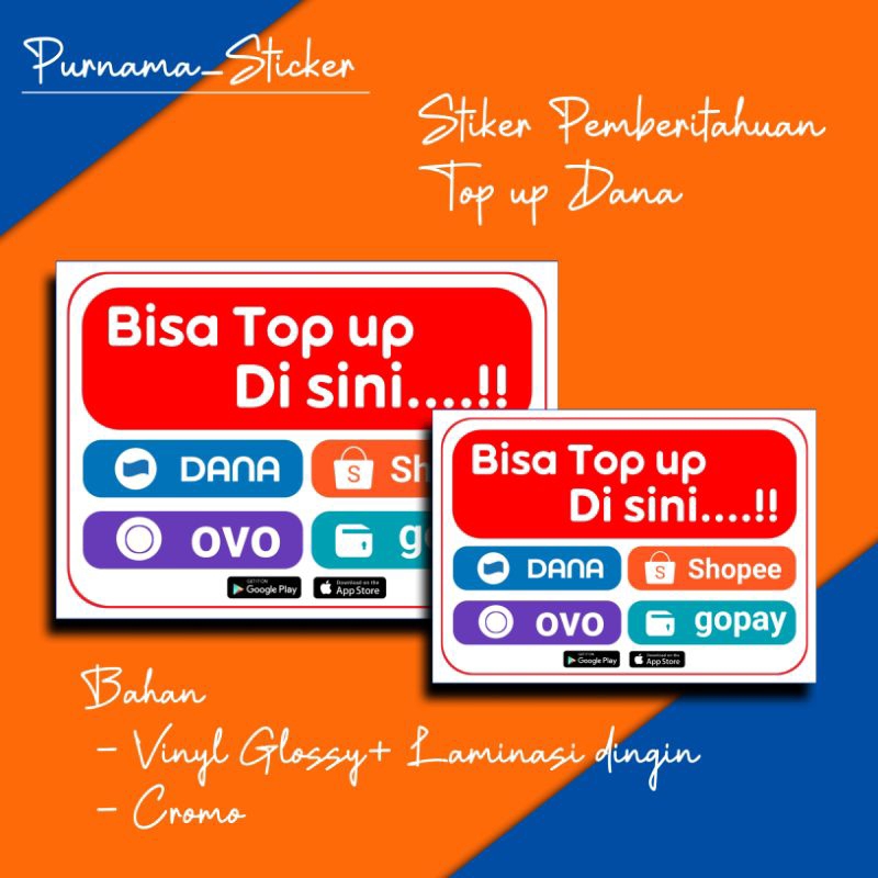 

Stiker poster konter warung toko dan dll