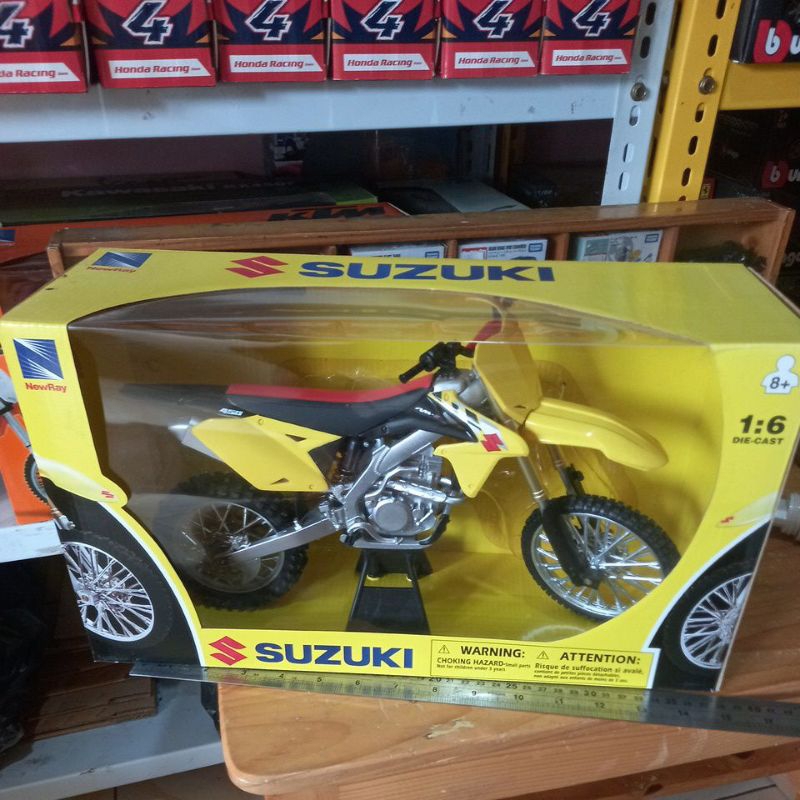 diecast miniatur motor trail suzuki z450 1:6 motocross