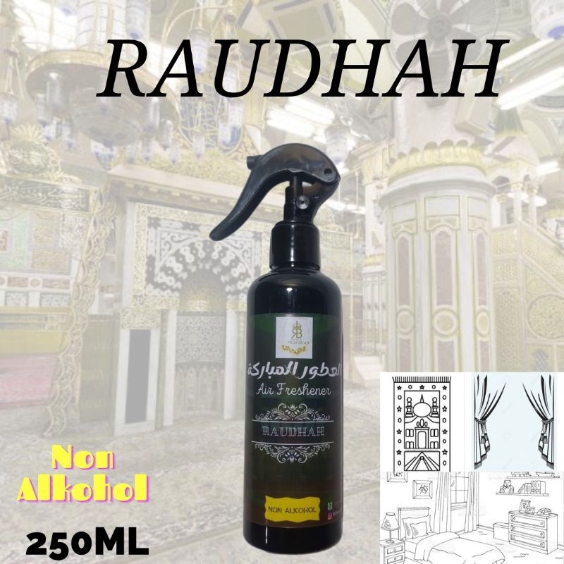 Raudhah nabawi Pengharum Ruangan  Air freshener NON Parfum Ambal kaet sejadah gordeng sofa kasur Aro