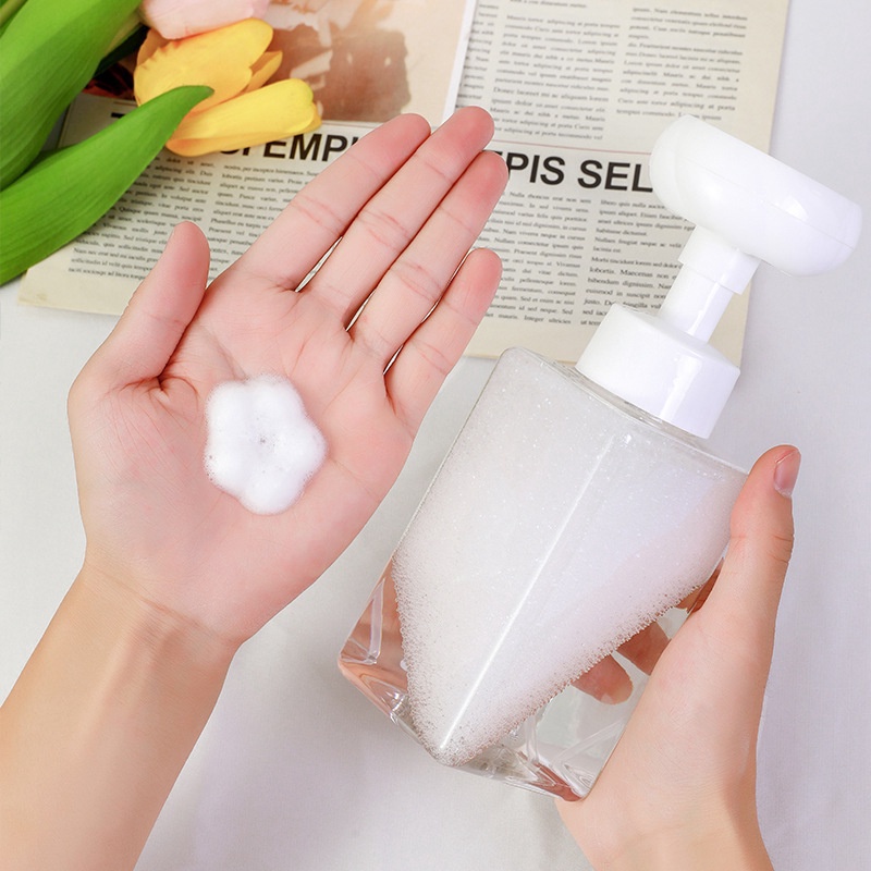 TUTU Botol Dispenser Sabun Busa Bentuk BungaFoam Flower Stamp Hand SoapWadah Sabun Cuci Tangan Busa 