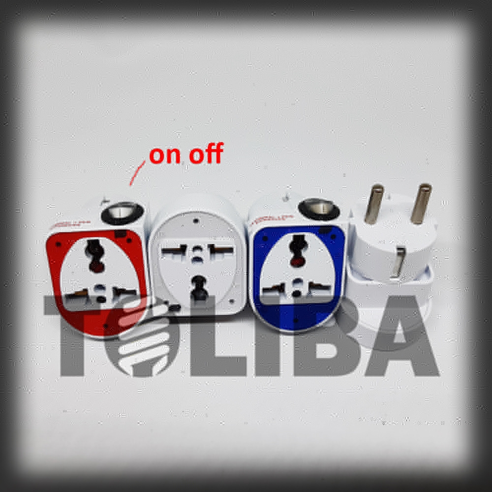 over steker universal saklar / penyambung colokan kaki 3 ke bulat / sambungan listrik hp charger / c