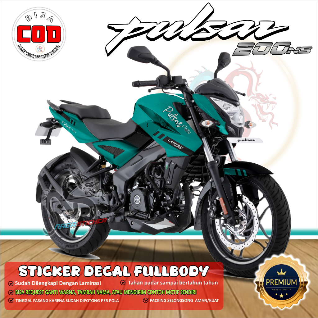 [BISA COD] Decal Sticker Motor Full Body PULSAR NS200 VARIASI NS1017 Custom Desain Bisa Request