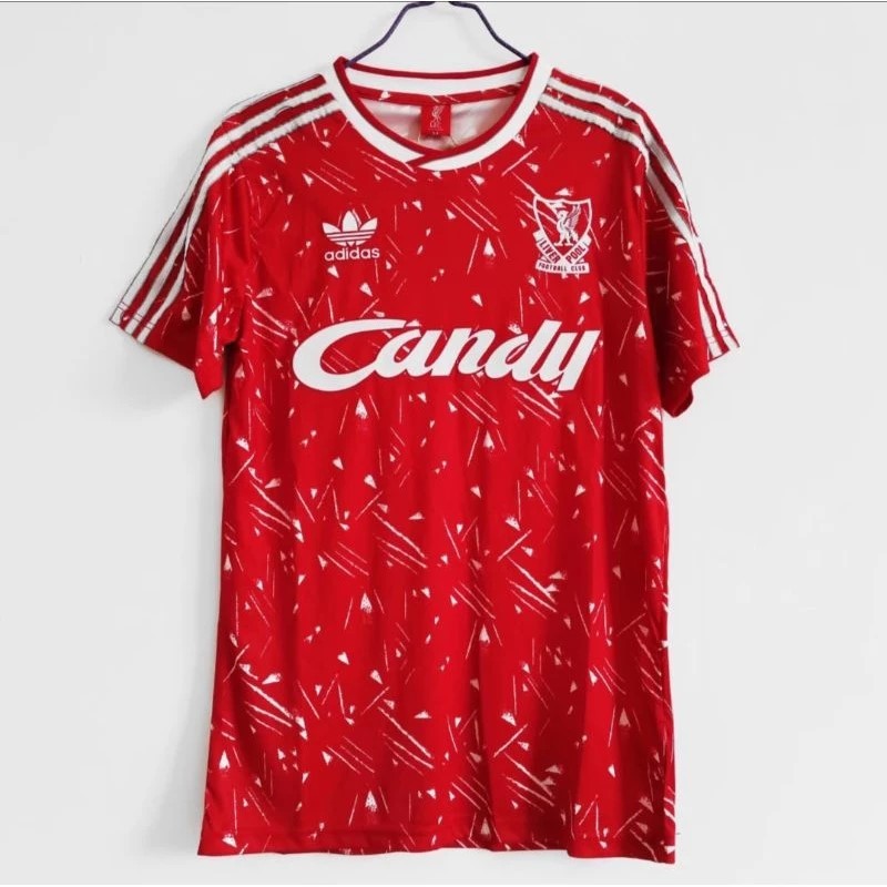 Jersey Bola Dewasa Retro Vintage Liverpool LFC lfc Home Candy 1989/1991 Season 89-91