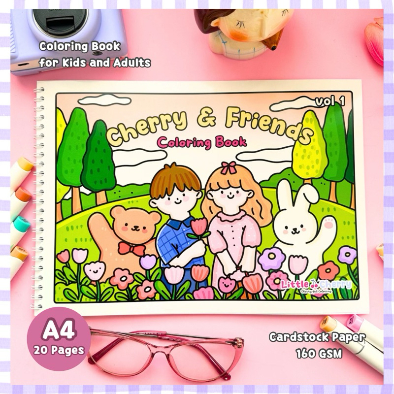 

Cherry And Friends Coloring Book Buku Mewarnai by Little Cherry