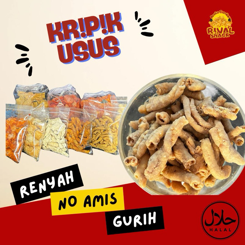 

KRIPIK USUS Crispy Renyah Gurih Pedas 250gr