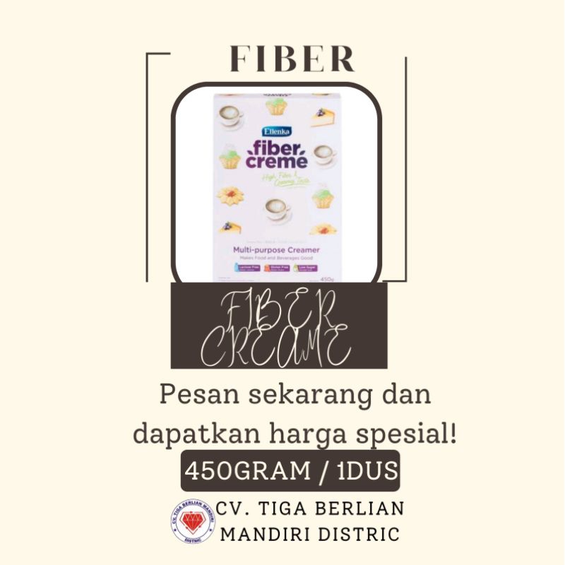 

FIBER CREAME 450GRAM / 24PACK / 1DUS