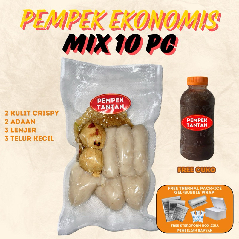 

Halal|Ready] Pempek isi 10 pc Ekonomis asli Palembang mpek mpek empek empek frozen beku berkualitas