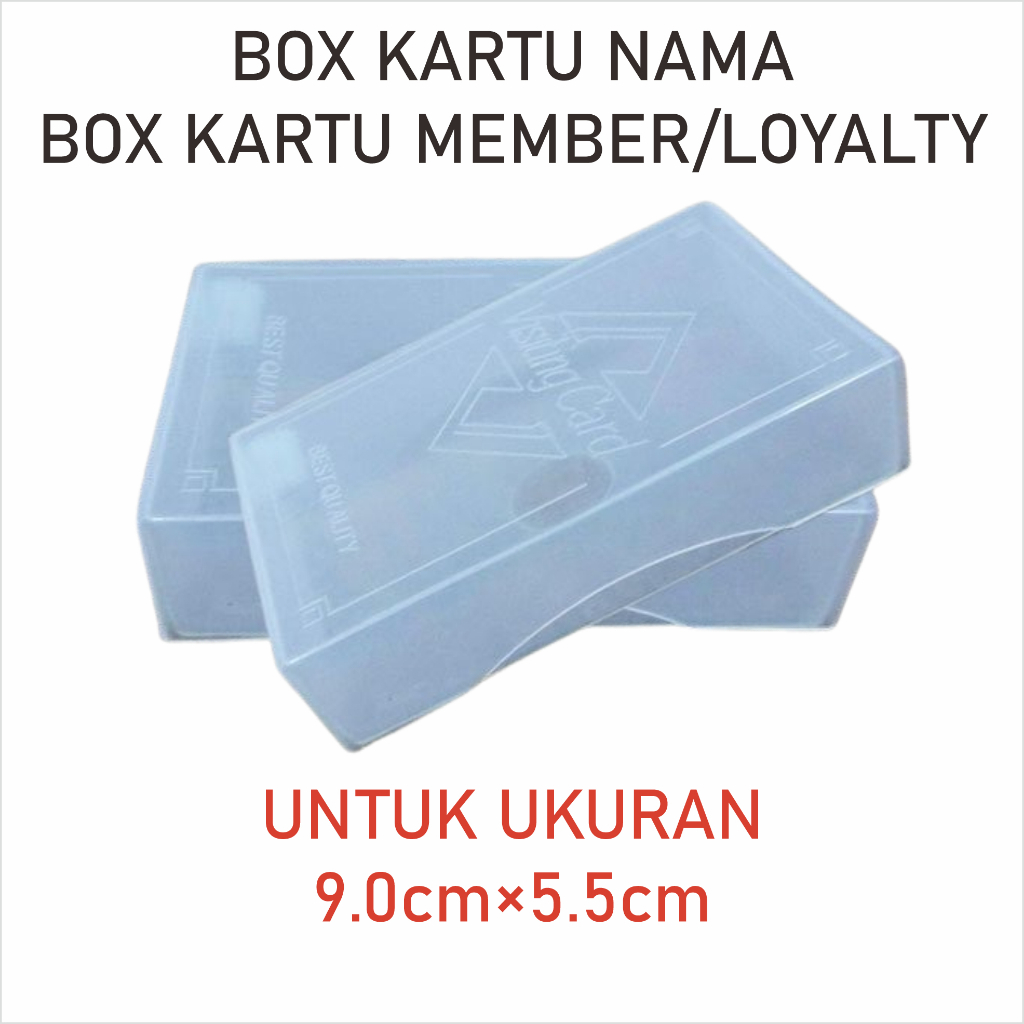 

KOTAK KARTU NAMA/BOX MEMBER CARD/PLASTIK BISNISCARD