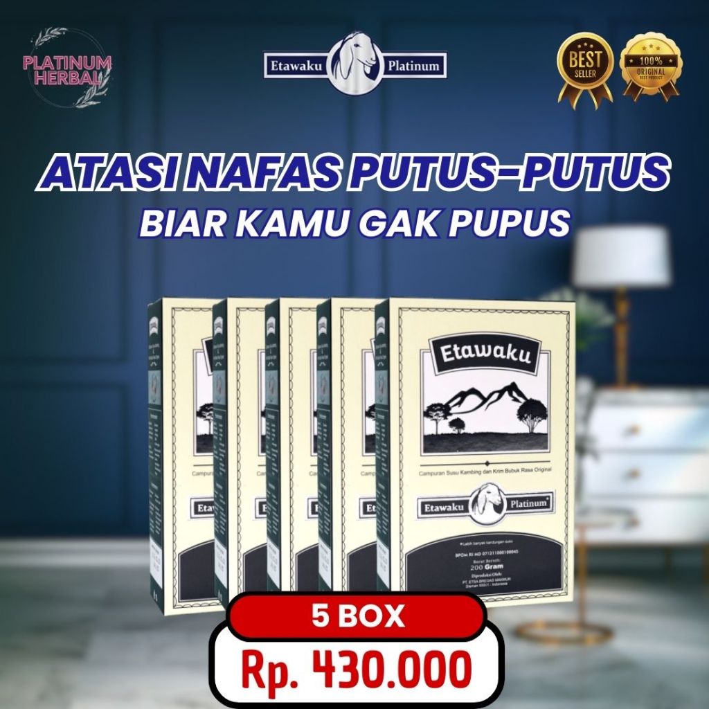 

Paket 5 Box - Etawaku Platinum Susu Original Untuk Nyeri Sendi dan Asma