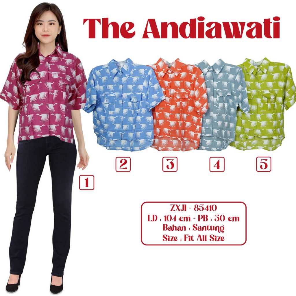 BLOUSE BATIK WANITA BLOUSE BATIK DEWASA BAJU WANITA MODEL TERKINI RIA KENCANA