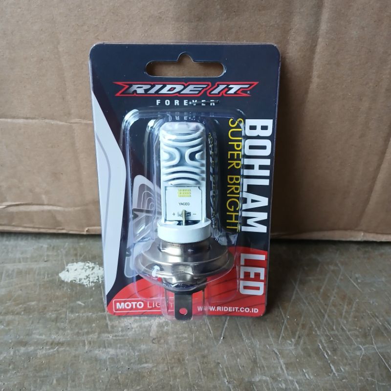 Bohlam LED H4 SB Super Bright / Lampu LED K3 H4 merk RIDE IT Vixion