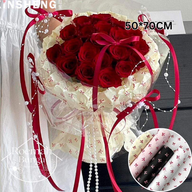 

[5 LBR] Kertas Crinkle Pita 50*70cm Coquette / Bungkus Buket Bunga Florist kado Cello