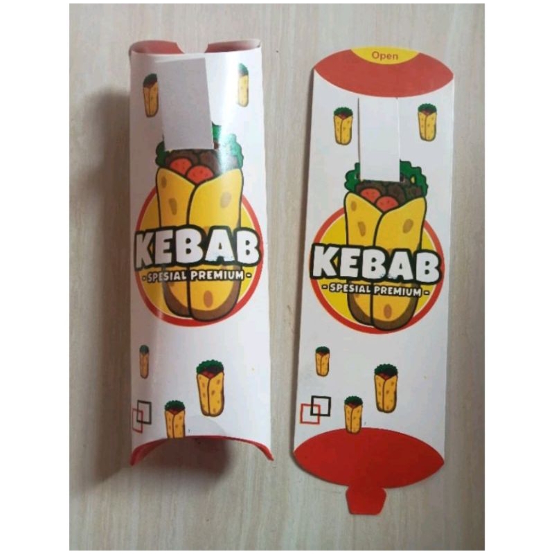 

@100pcs kemasan kebab/dus kebab/bungkus kebab ivory all size