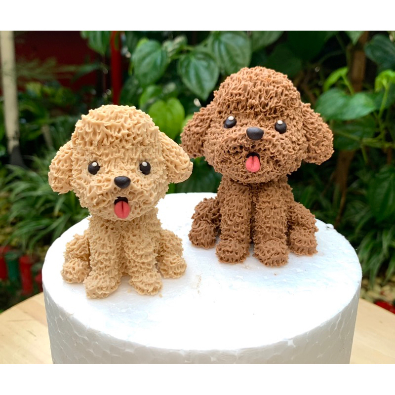 

Fondant Figure Poodle Custom Figurine Anjing