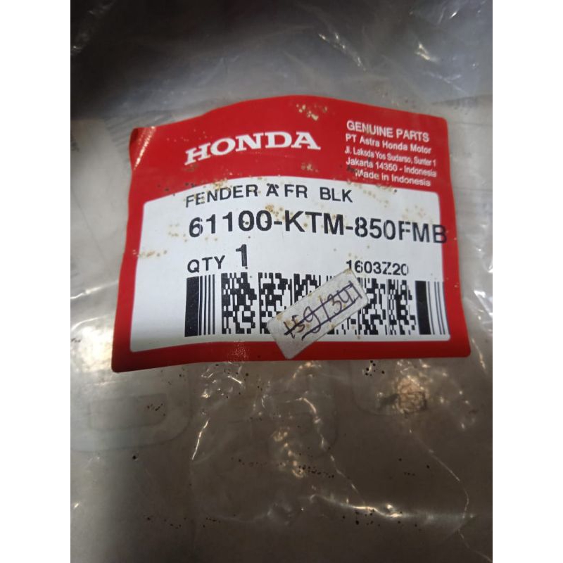 Slebor depan bagian depan honda supra x125 old KTM original baru