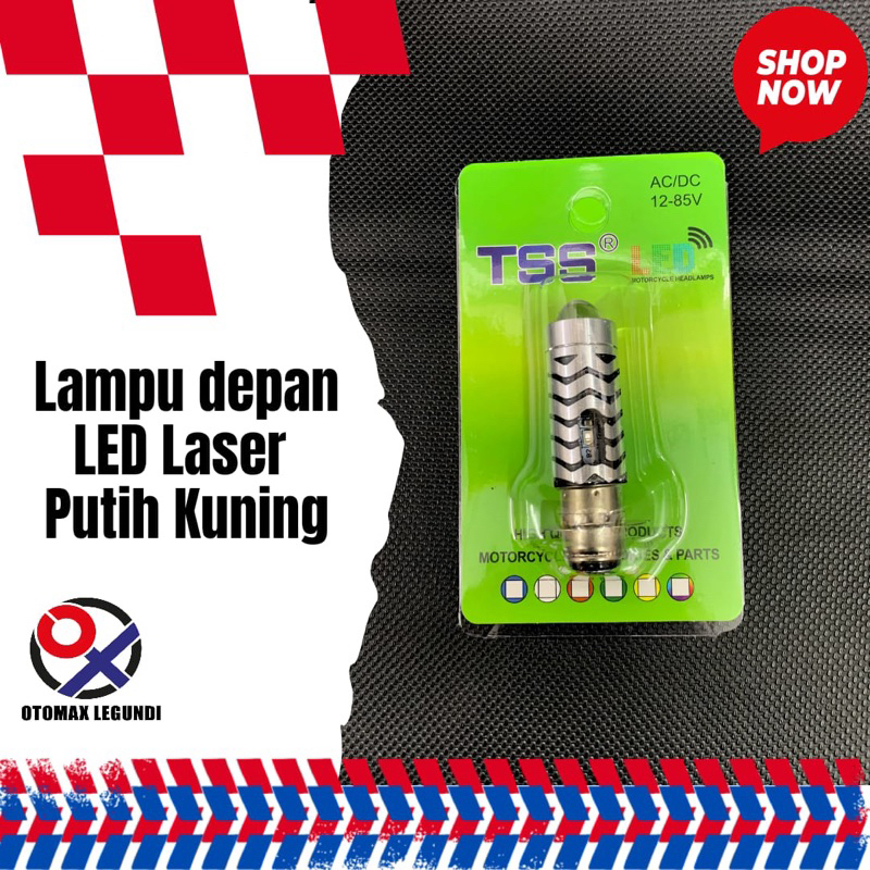 Lampu LED Motor Laser Warna Putih kuning