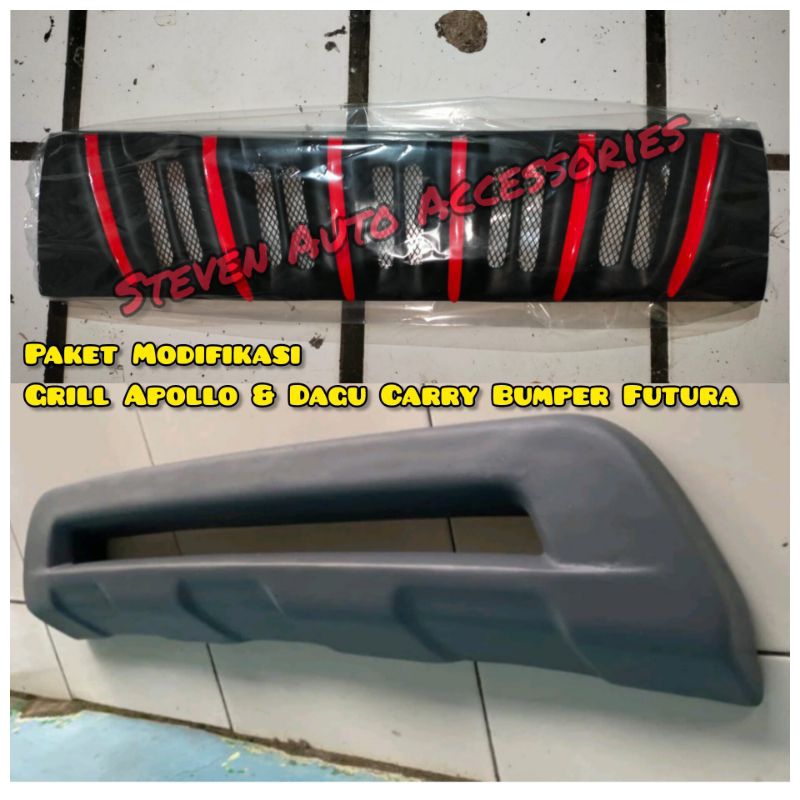 Paket Modifikasi Grill Apollo Futura 1.5 & Dagu Carry bumper Futura pickup / minibus