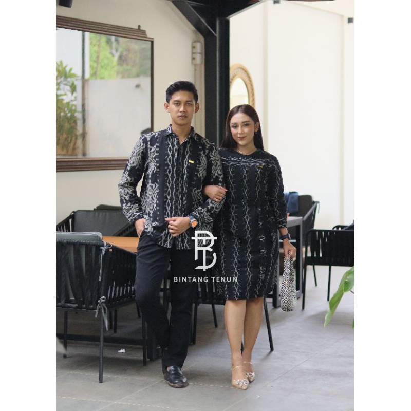 READY STOCK SET COUPLE BAJU TENUN DRESS TENUN KEMEJA TENUN BAJU KONDANGAN PRIA BAJU PESTA BAJU KANTO