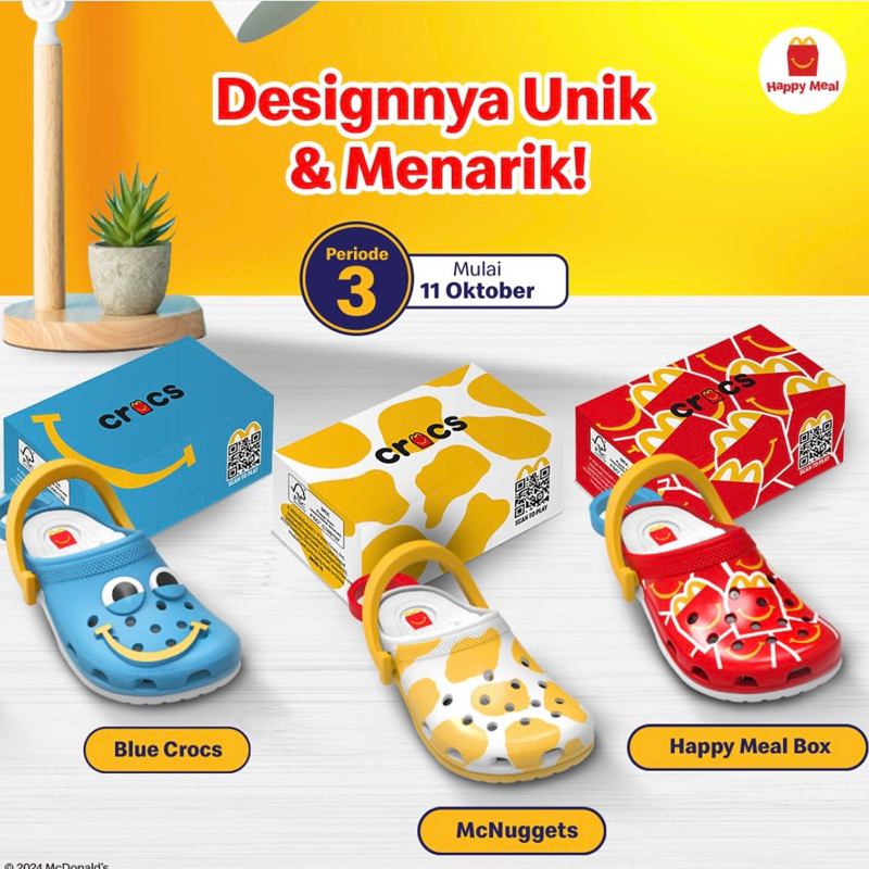 PREORDER Happy Meal Crocs Periode 3 Mcdonald MCD