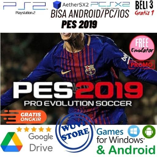 PS 2 PES 2019 | Bisa di PC / Android / IOS Plus Emulator | Beli 3 Gratis 1