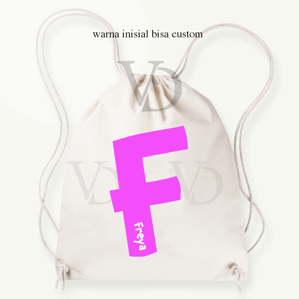 tote bag custom inisial nama / totebag