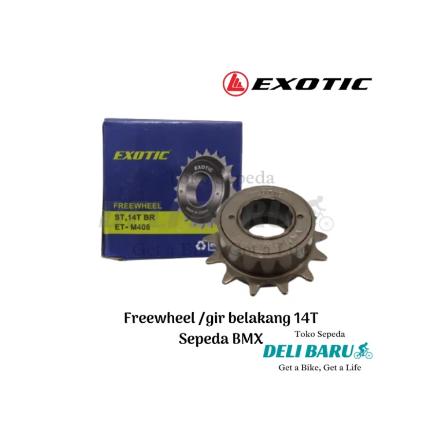 Exotic Freewheel 14T gir belakang single speed gear 14 T sepeda BMX