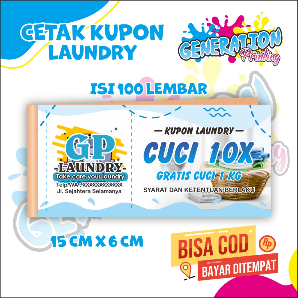 

KUPON LAUNDRY, STEAM MOTOR MOBIL, DLL , BISA CUSTOM TULISAN SENDIRI 100 LEMBAR UK1/6
