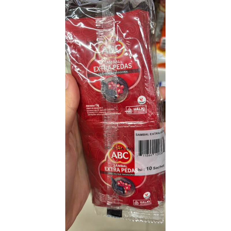 

sambal abc extra peda sachet isi 10