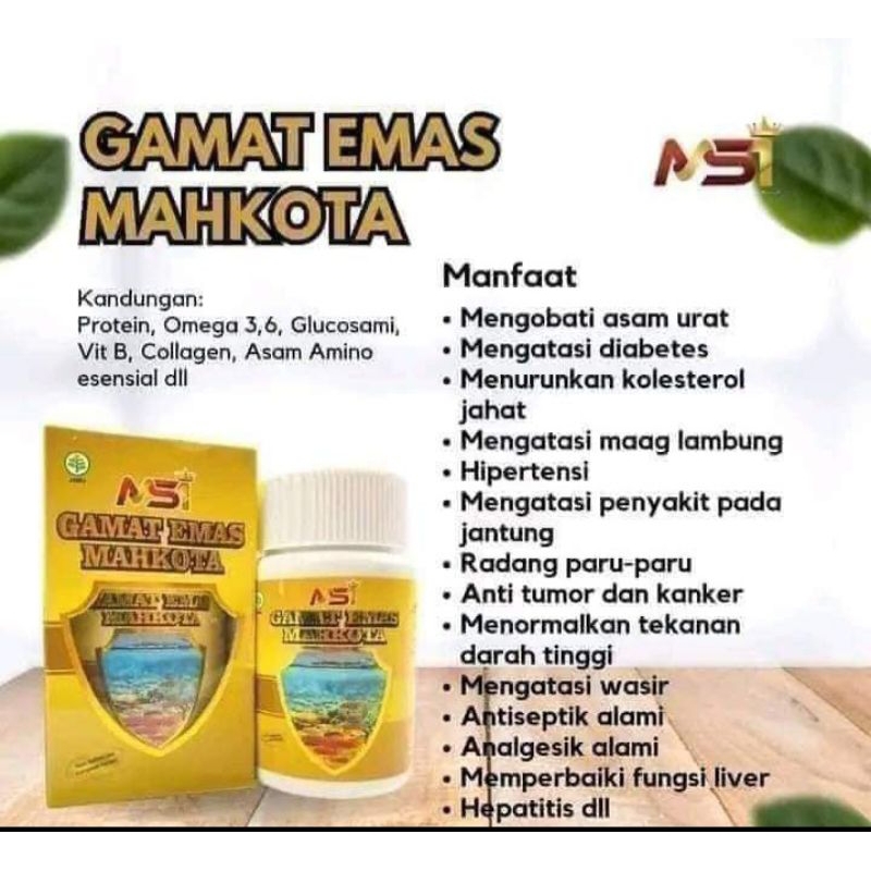 COD MSI GAMAT GOLD GAMAT EMAS 50 KAPSUL GAMAT MAHKOTA 100% ORIGINAL ASLI