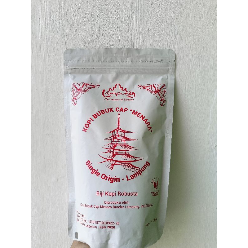 

kopi bubuk cap menara lampung -+ 225gram ( biji kopi robusta )