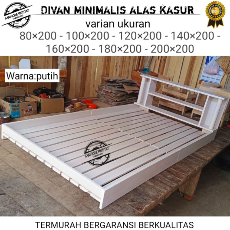 dipan tempat tidur dipan minimalis alas kasur dipan kayu divan ( kayu hutan klas 2 ) PO