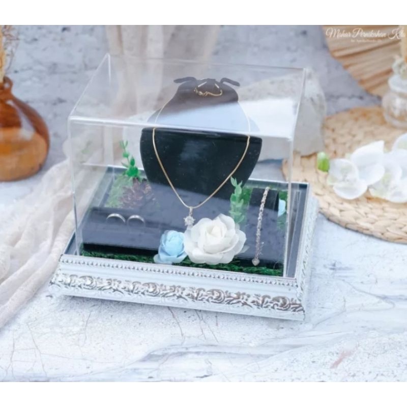 Set Hantaran Seserahan Perkawinan - Tempat Perhiasan Komplit - Tempat Perhiasan Seserahan Kalung Gel