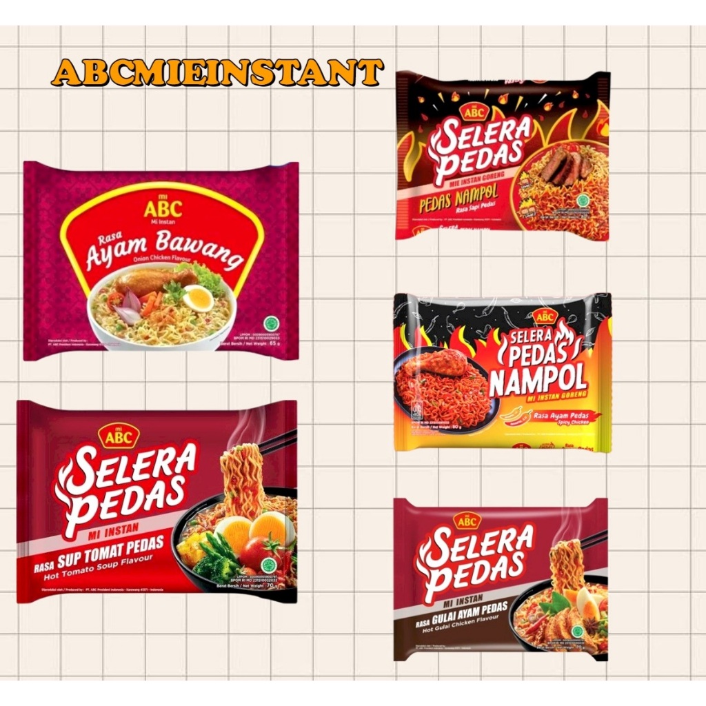 

ABC SELERA PEDAS MIE INSTANT 70G-85G/centraltrenggalek