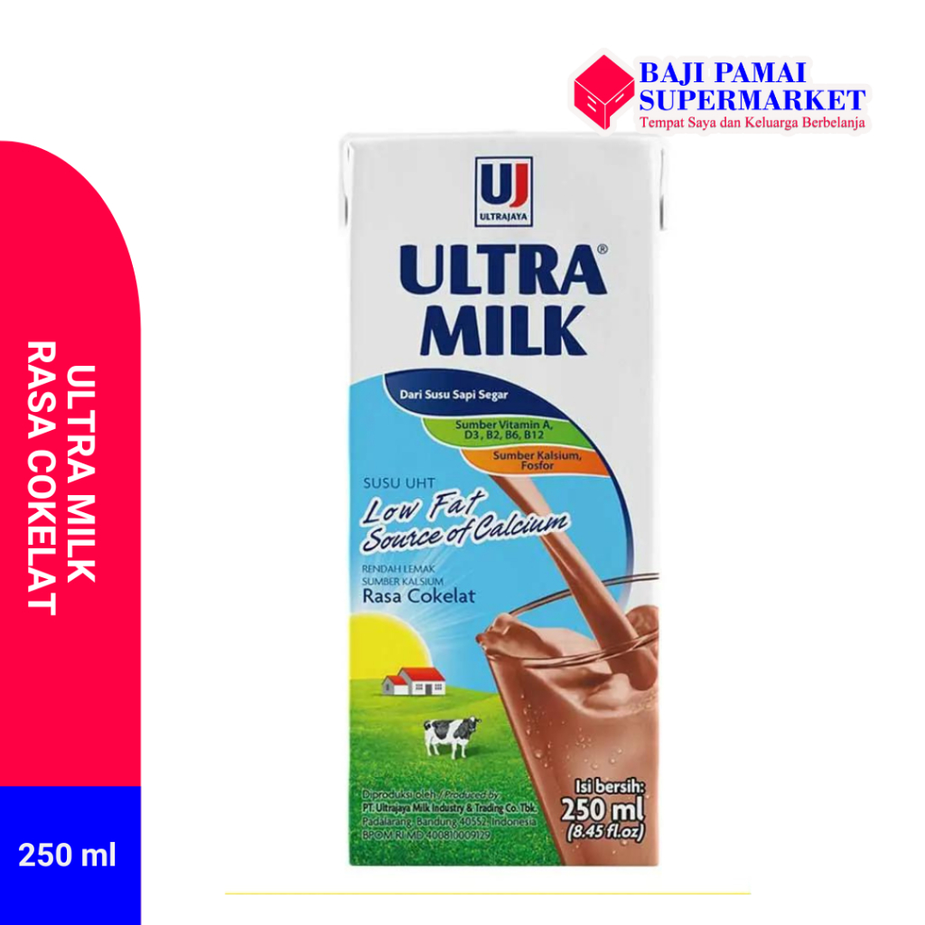 

Ultra Milk low Fat Hi-Calcium Cokelat 250Ml