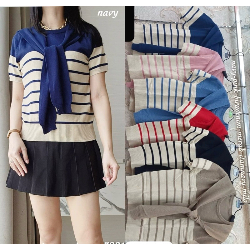 Foria 5221 knit top atasan rajut wanita korea