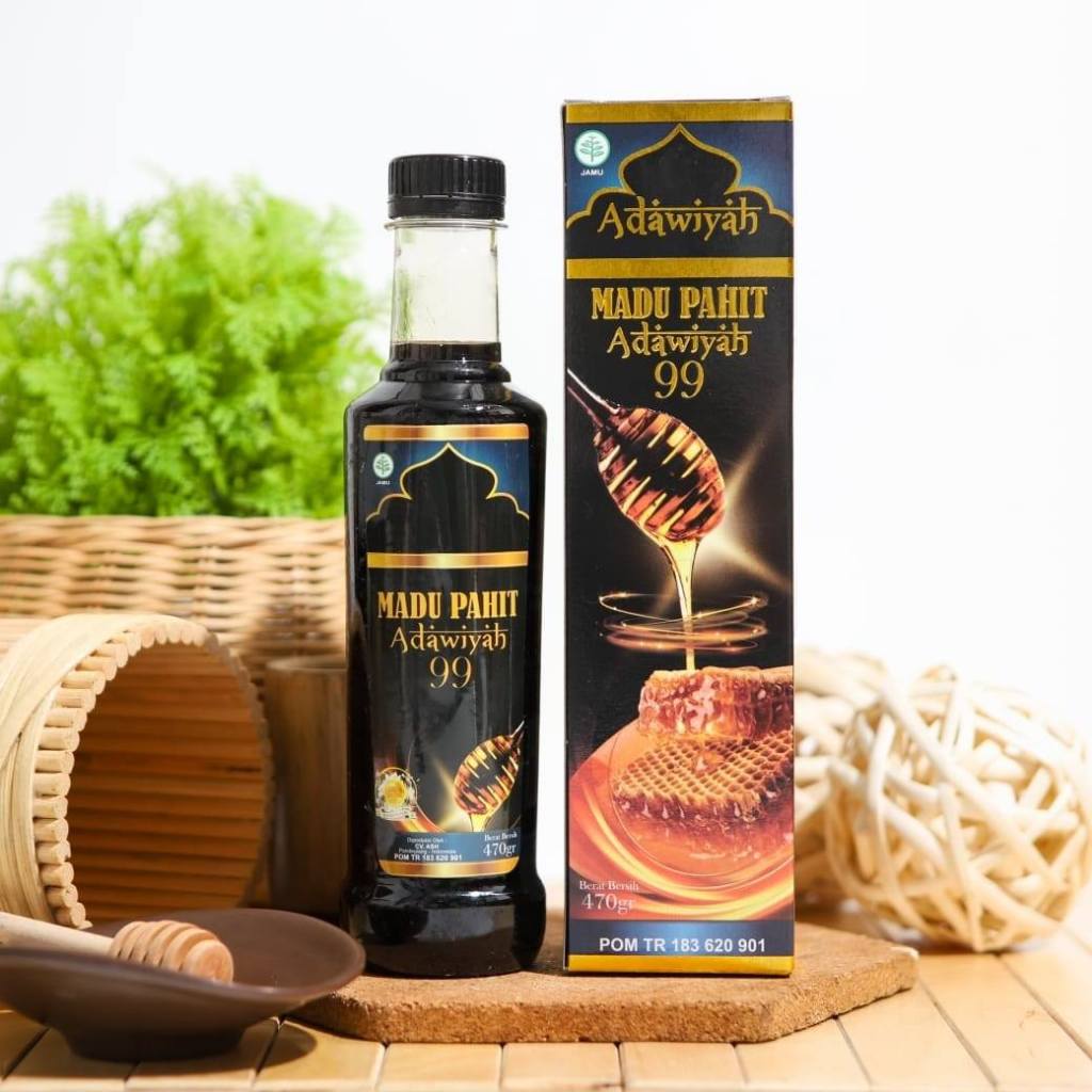 

(Original 100%) Adawiyah 99 Madu Hitam Pahit Plus Propolis Insulin Sambiloto Asli Tanpa Campuran