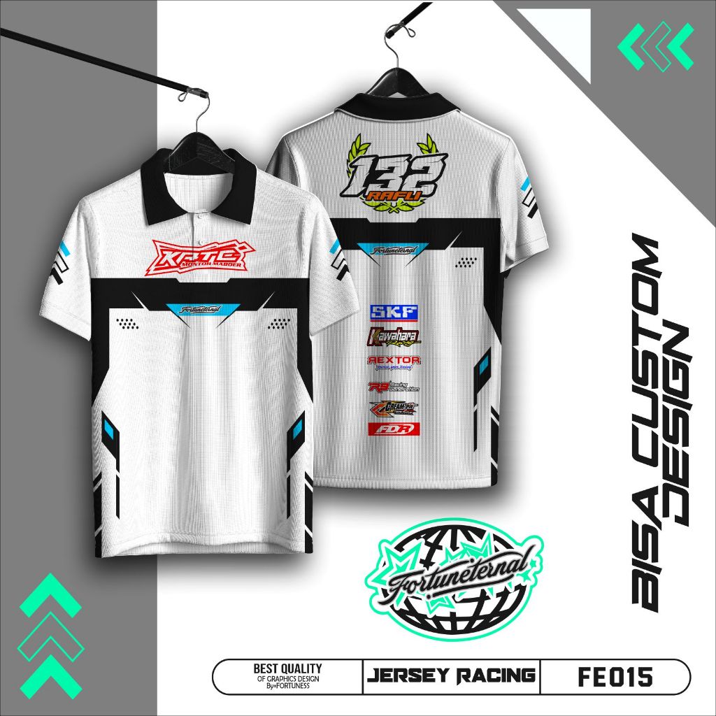 Jersey Racing Custom Desain Sendiri Full Print | Jersey Balap Motocross | Bisa Nama Nomor Logo