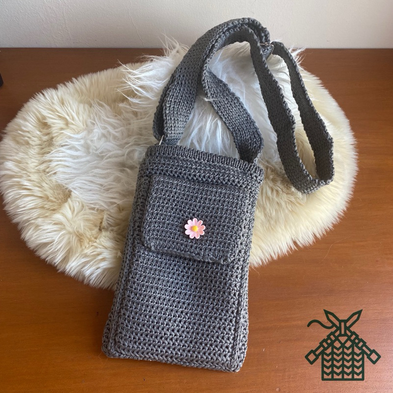 NEW TAS HP RAJUT UNIK / SLINGPHONE RAJUTAN MURAH / HANEEN PHONEBAG / SOUVENIR TAS RAJUT