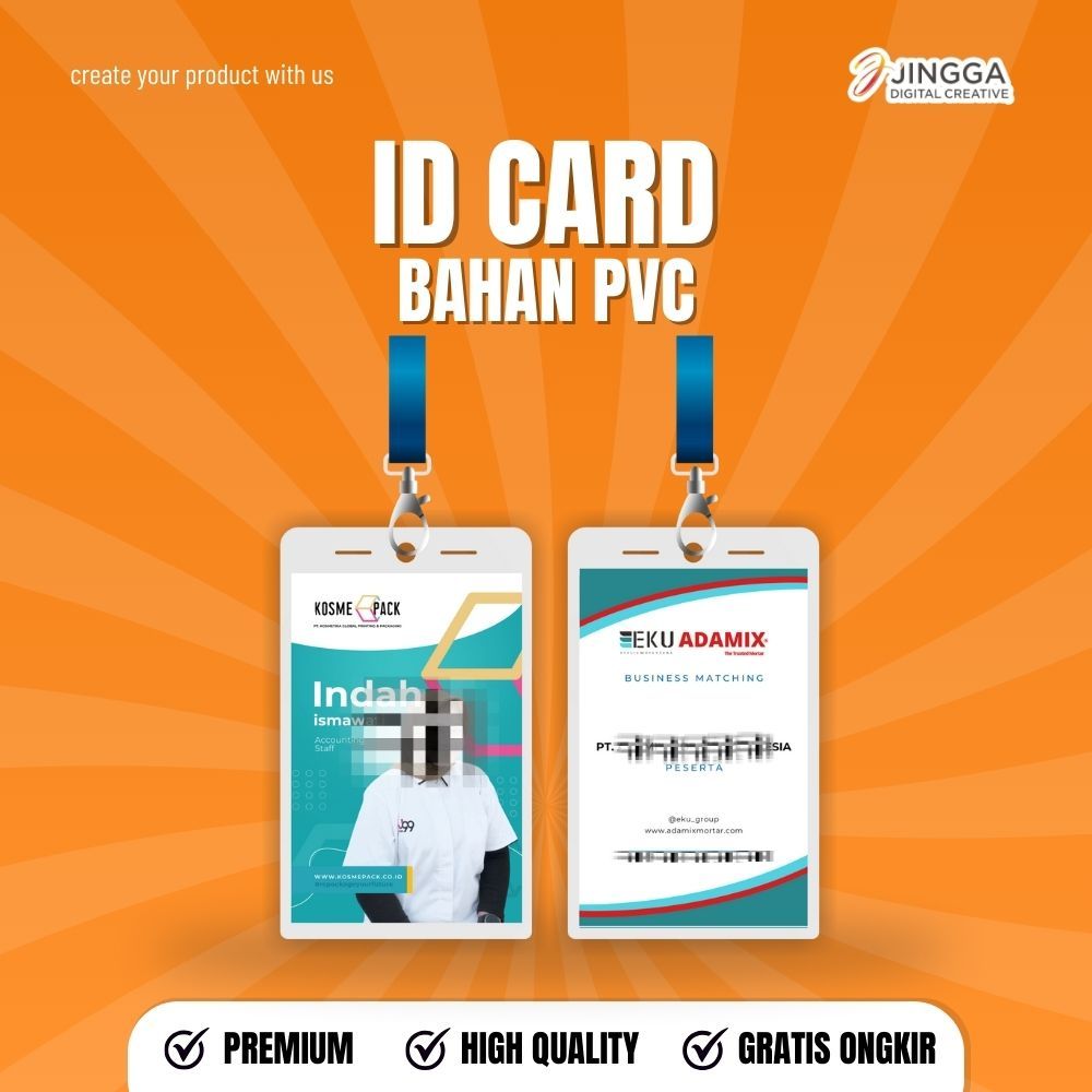 

[JINGGA] ID Card Custom| Id Card PVC | ID card Organisasi | ID Card Perusahaan