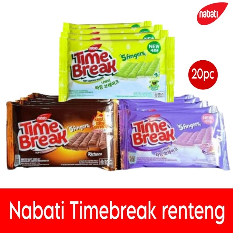 

Nabati Time Break cocopandan Timebreak Goguma isi 20bj per pak