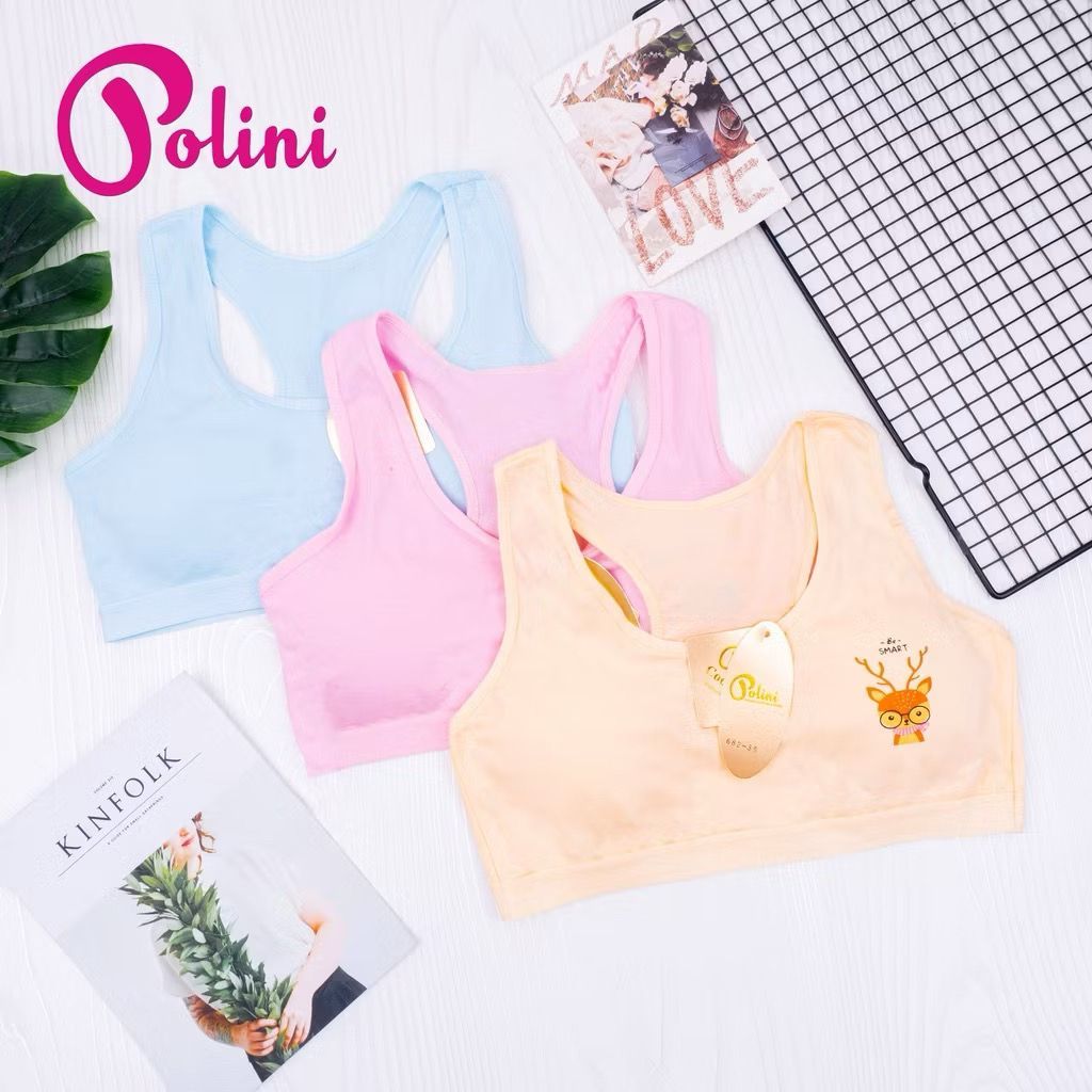 3pcs Polini art 836 | Miniset Busa Silang Anak Perempuan Tali Besar Katun Spandex Free Size