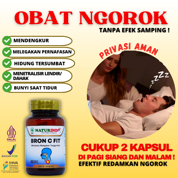 Obat Ngorok Keras Anti Mendengkur Keras Saat Tidur Naturindo 50 Kapsul