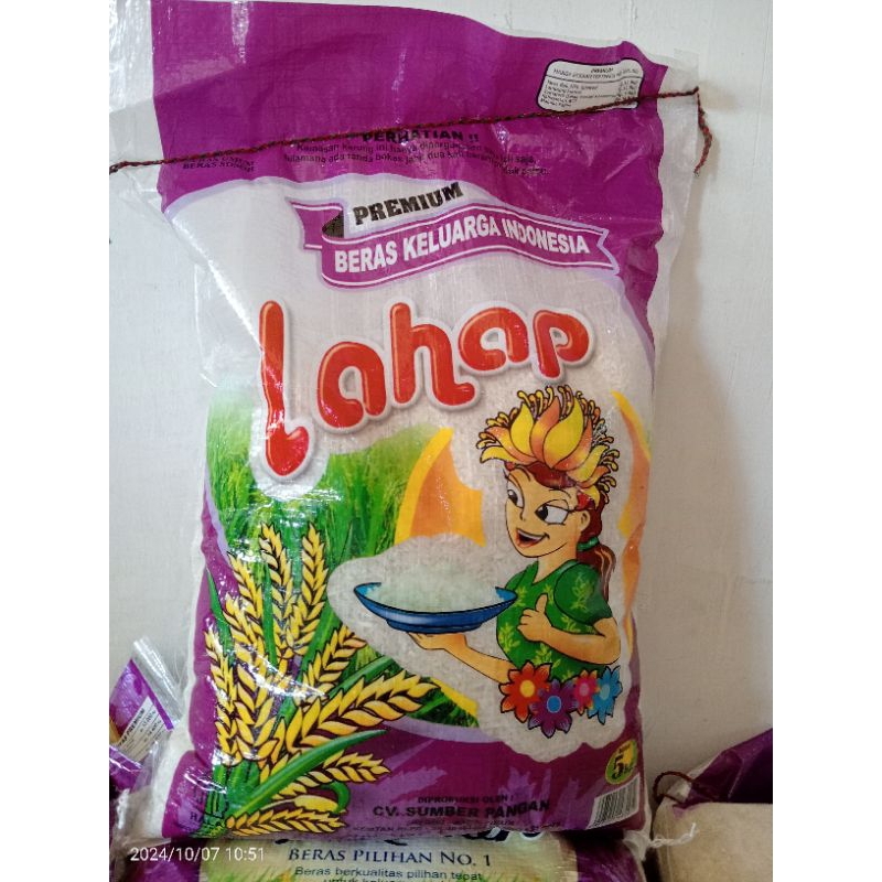 

BERAS LAHAP//LAHAP WANITA//BERAS PREMIUM//KEMASAN 5 KILO GRAM